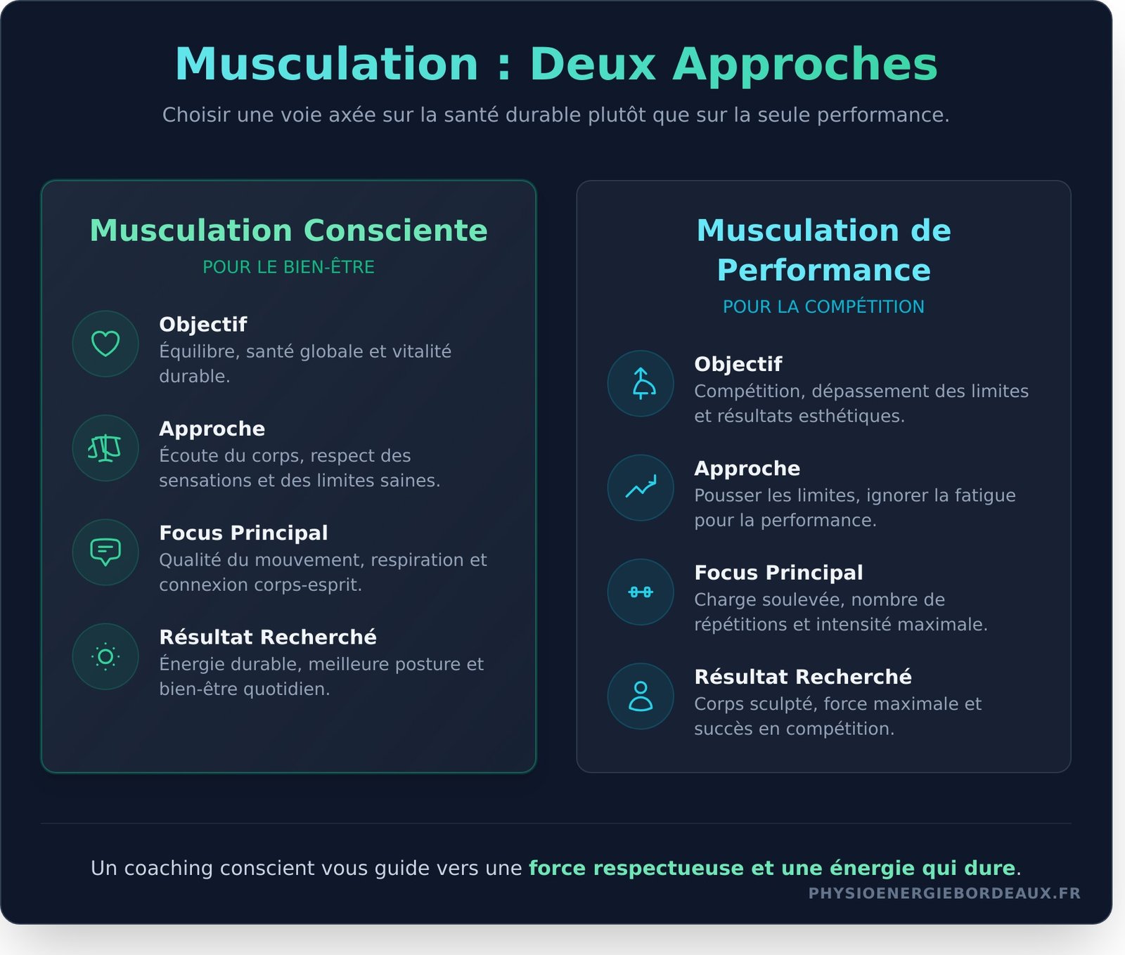 Coach pour Musculation : L&rsquo;Approche Consciente pour Allier Force et Bien-être - Infographic